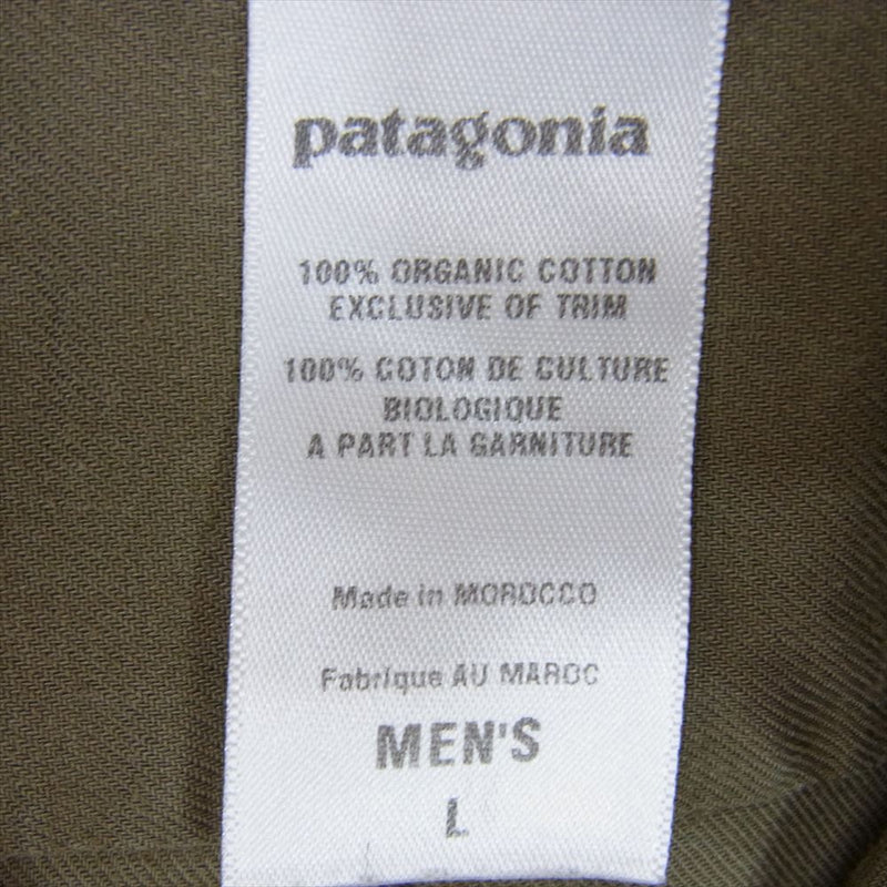 patagonia パタゴニア 08AW 54845 08年製 Long Sleeved Pragmatist Shirt  ラグマティスト シャツ オーガニック コットン カーキ系 L【中古】