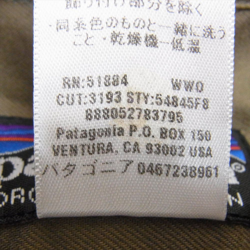 patagonia パタゴニア 08AW 54845 08年製 Long Sleeved Pragmatist Shirt  ラグマティスト シャツ オーガニック コットン カーキ系 L【中古】