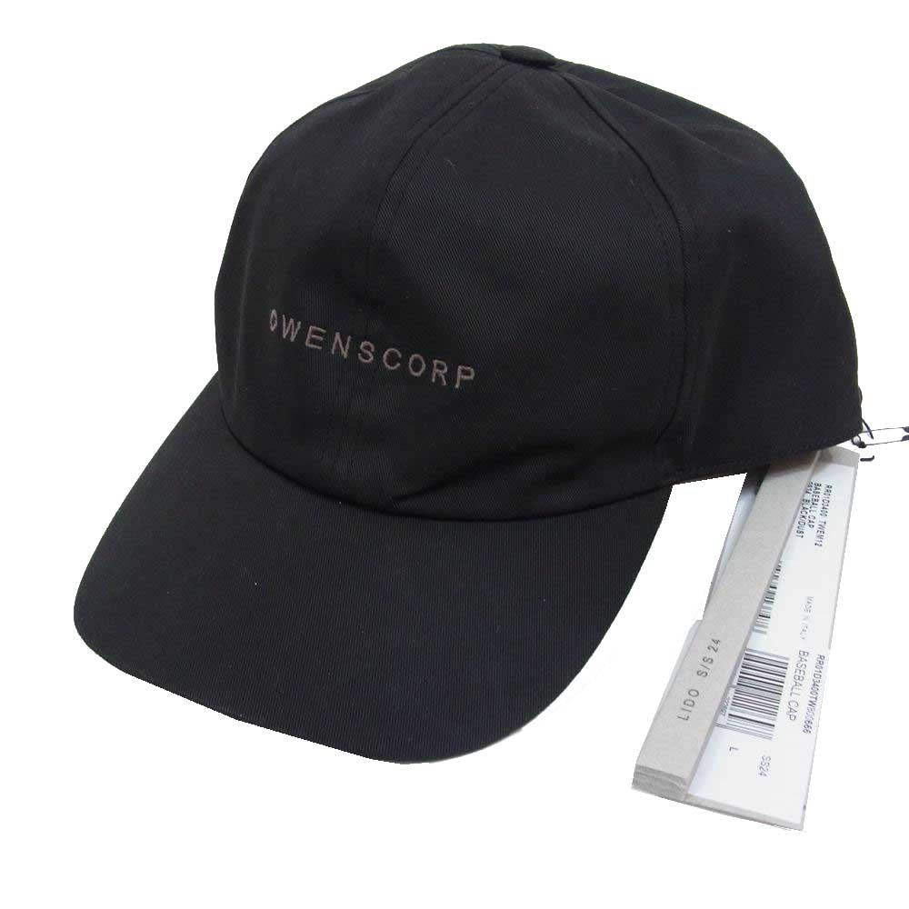 Rick Owens リックオウエンス 24SS RR01D3400-TWEM12 BASEBALL CAP OWENSCORP ベースボール キャップ 帽子 ブラック系 L【中古】
