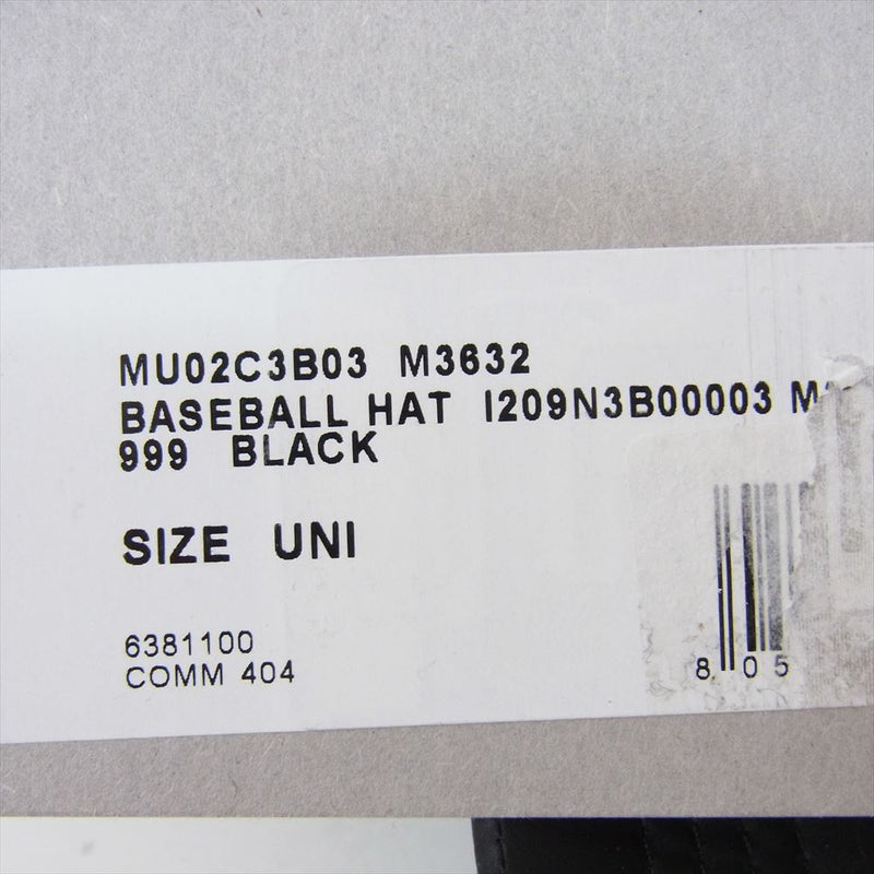 Rick Owens リックオウエンス 23AW MU02C3B03-M3632 × Moncler モンクレール BASEBALL HAT ロゴワッペン ベースボール ハット キャップ 帽子 ブラック系 UNI【中古】