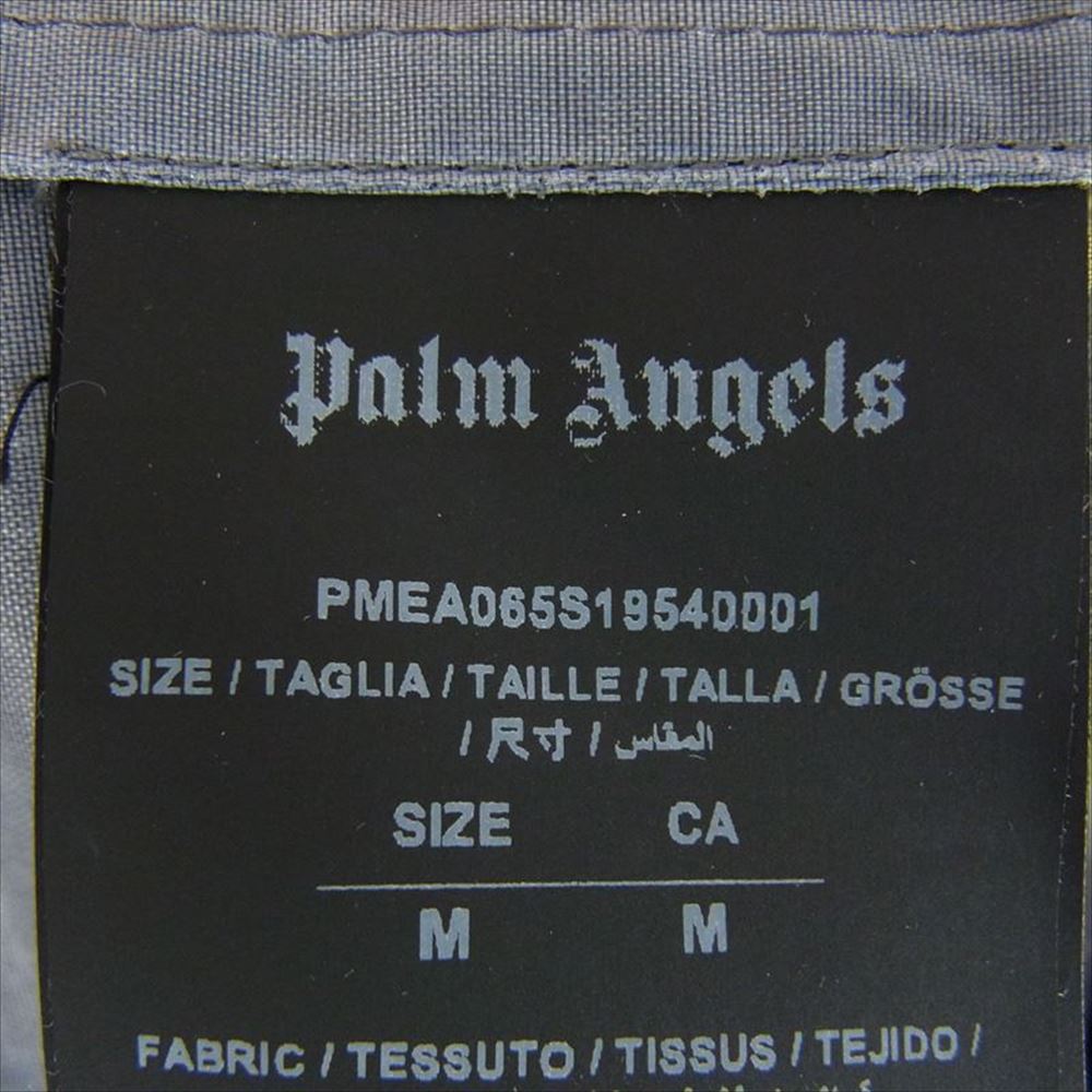 PALM ANGELS パームエンジェルス PMEA065S19540001 バックロゴ ロング コーチジャケット コート グレー系 M【中古】