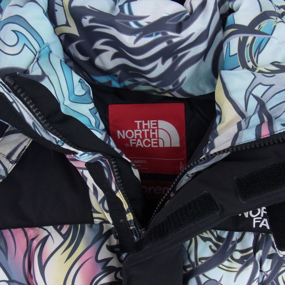 Supreme シュプリーム 22AW  ND52206I × THE NORTH FACE ノースフェイス 700-Fill Down Parka MULTICOLOR DRAGON フィル ダウン パーカー ドラゴン ダウン ジャケット L【中古】