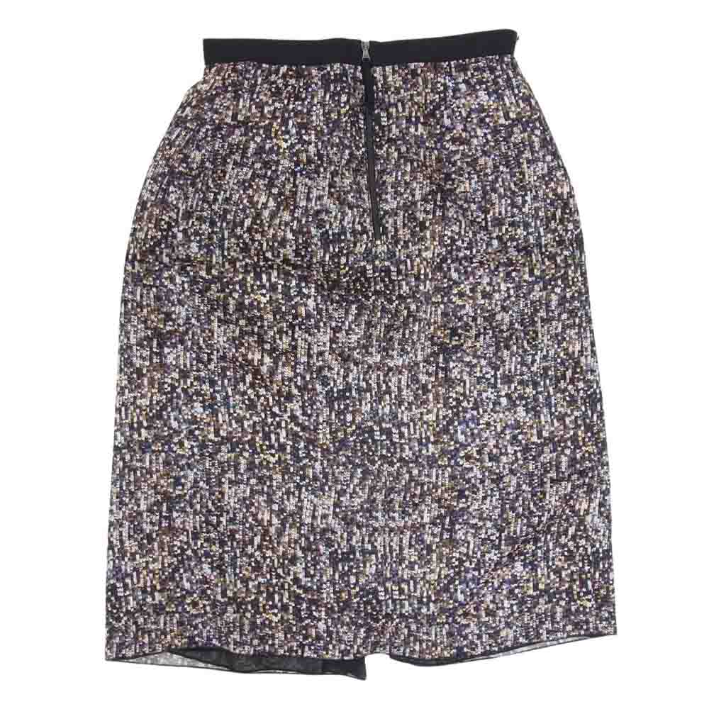 D&G ディーアンドジー スパンコール柄 トロンプルイユ スカート ブラック系 38【中古】