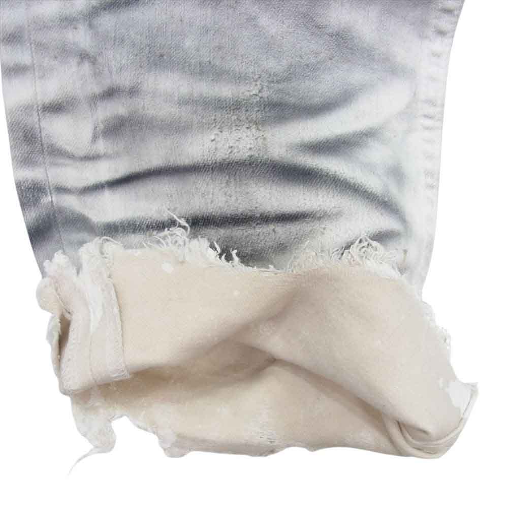 ファガッセン BYAKUYA JESUS CUT 白夜 カットオフ ダメージ加工 スキニー デニム パンツ ホワイト ホワイト系 3【中古】