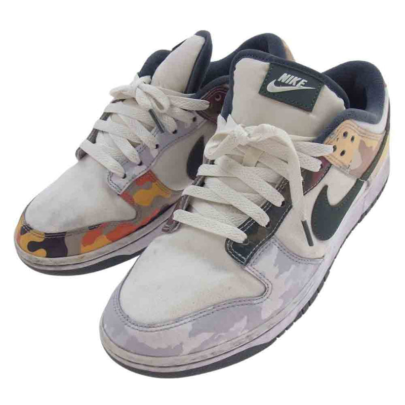 NIKE ナイキ DH0957-100 Dunk Low Sail Multi Camo ダンクロー ローカット セイルマルチカモ スニーカー グリーン系 ホワイト系 マルチ系 27.5cm【中古】