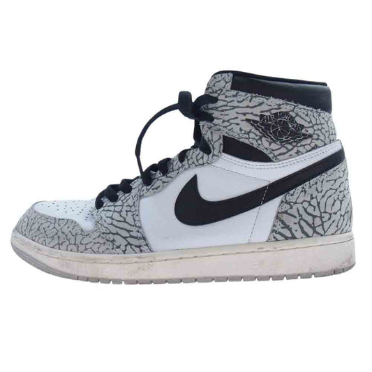 NIKE ナイキ DZ5485-052 Air Jordan 1 High OG White Cement エアジョーダン1 ハイ OG ホワイト セメント スニーカー 27cm【中古】