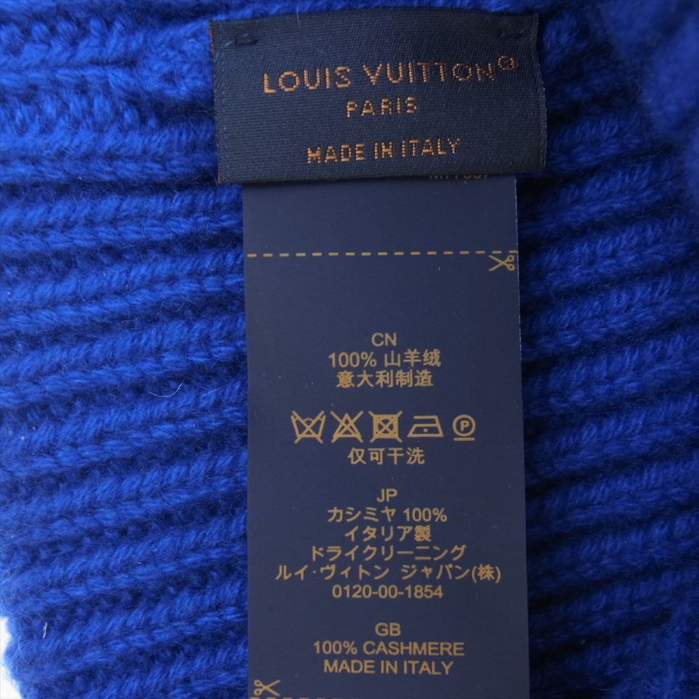 LOUIS VUITTON ルイ・ヴィトン M77957 ボネ LVアヘッド カシミア カシミヤ ビーニー ニット帽 ニットキャップ ブルー系【中古】