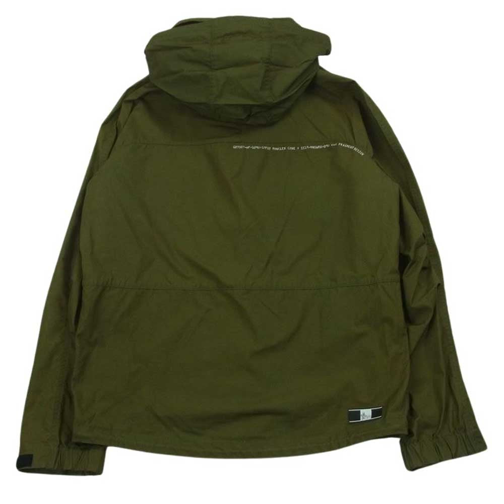 MONCLER モンクレール E109U4100450 FRAGMENT JAZZ GIUBBOTTO JACKET フラグメントデザイン バックロゴ 刺繍 ミリタリー フィールド ジャケット グリーン系 オリーブ系 2【中古】