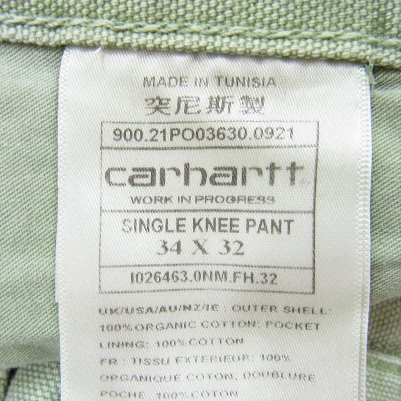 Carhartt カーハート I026463 wip SINGLE Knee PANT シングルニー ペインター パンツ グリーン系 34【中古】