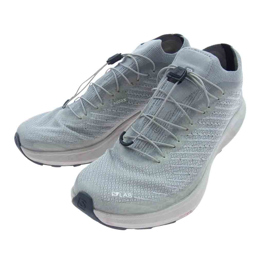 salomon サロモン 413108 Pulsar Trail Professional ローカット スニーカー グレー系 23.5cm【中古】
