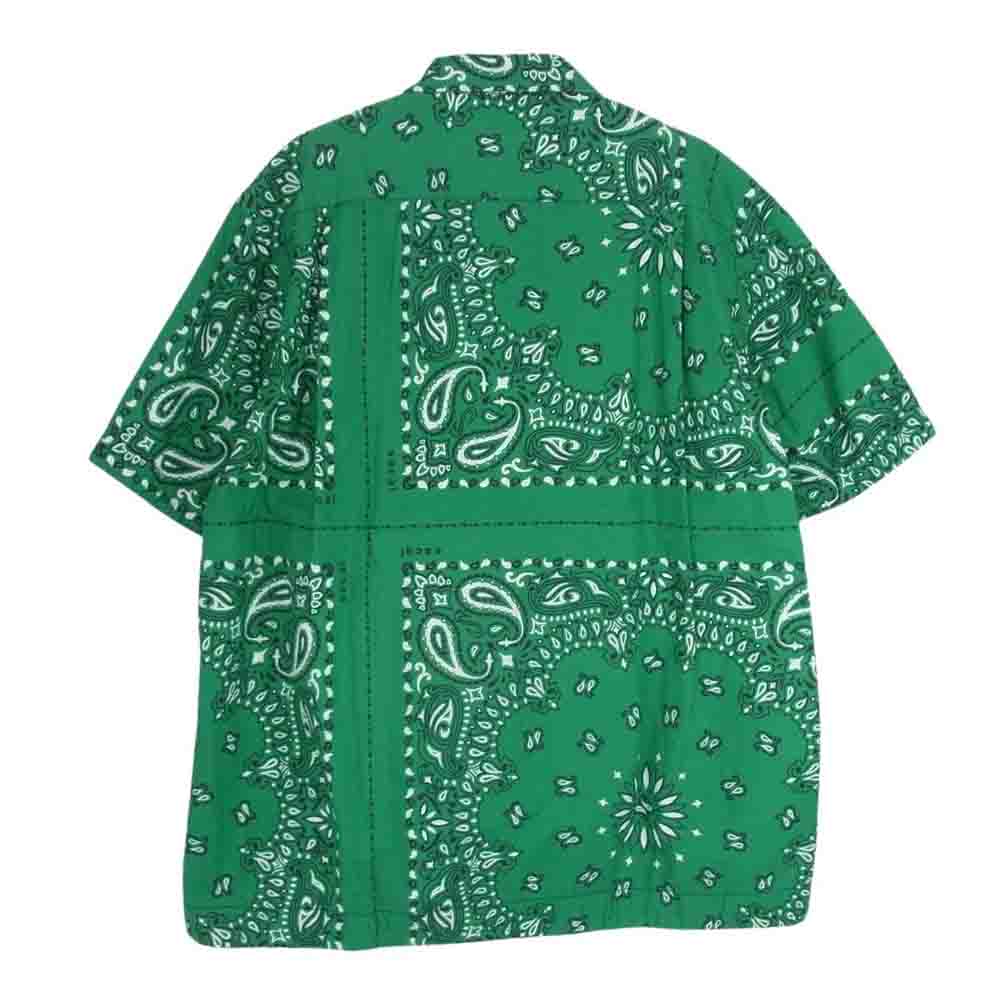 Sacai サカイ 22SS 22-02689M BANDANA Print Shirt バンダナ プリント 半袖 Tシャツ グリーン系 2【中古】