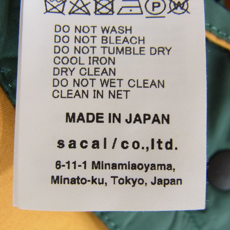 Sacai サカイ 21AW 21-02582M COTTON POPLIN SHIRTS JACKET コットン ポプリン シャツ ドッキング ジャケット マルチカラー系 2【中古】