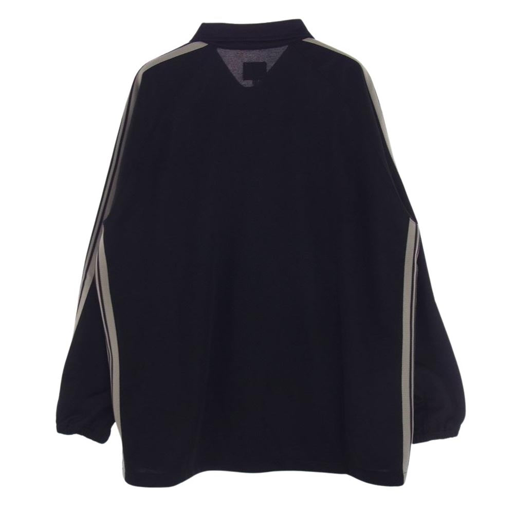 Needles ニードルス MR494 × BREATH ブレス COACH TRACK JACKET コーチ トラック ジャケット サイドライン ロゴ刺繍 ジャージ ブラック系 L【中古】