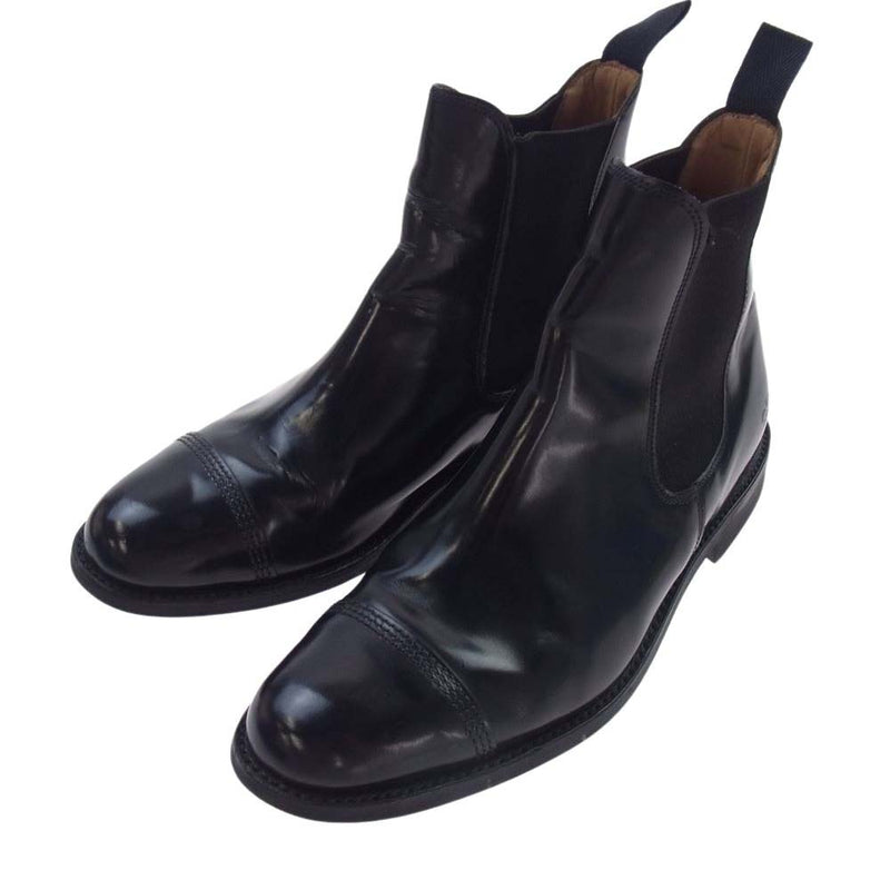 SANDERS サンダース 1140B MILITARY CAP TOE CHELSEA BOOT ミリタリー キャップ トゥ チェルシー ブーツ ブラック系 UK7【中古】