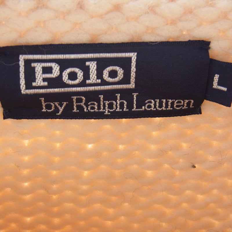 POLO RALPH LAUREN ポロ・ラルフローレン 雪柄 スノーフレーク ヘビー ウール ニット セーター ホワイト系 ブルー系 ブラック系 L【中古】