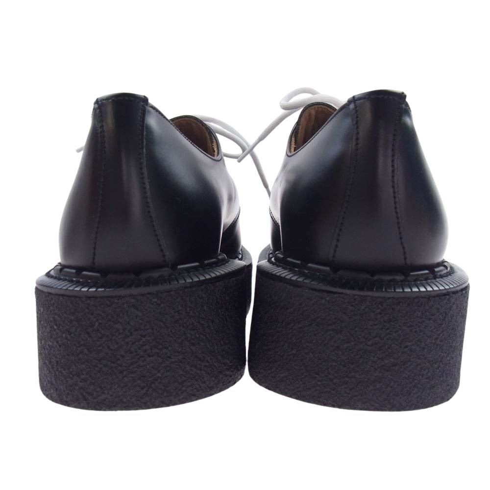 GEORGE COX ジョージコックス 15429 RALEIGH別注 英国製 KID THE Re:BOOT 3EYELET OXFORD CREEPERS VII GIBSON ラバーソール レザーシューズ ブラック系 UK9.5【新古品】【未使用】【中古】