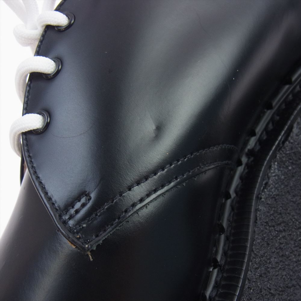 GEORGE COX ジョージコックス 15429 RALEIGH別注 英国製 KID THE Re:BOOT 3EYELET OXFORD CREEPERS VII GIBSON ラバーソール レザーシューズ ブラック系 UK9.5【新古品】【未使用】【中古】