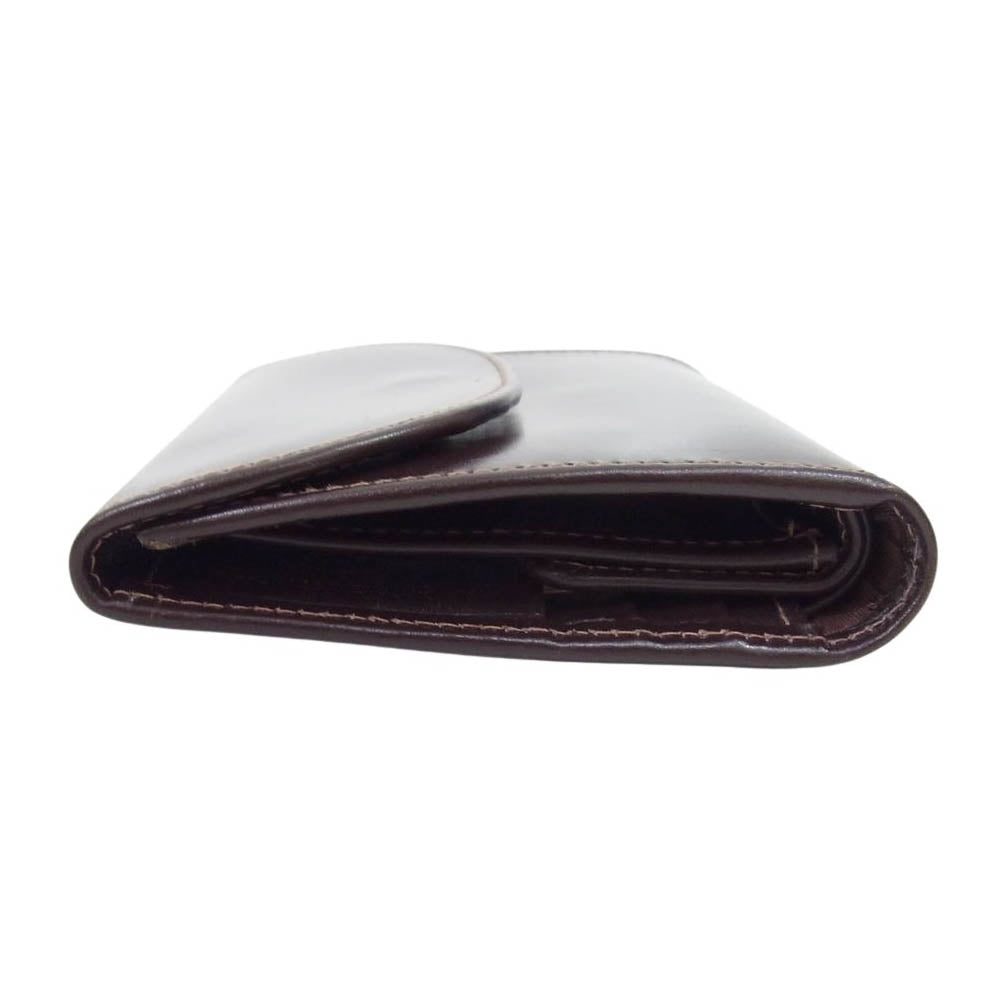 WHITE HOUSE COX ホワイトハウスコックス S1058  SMALL 3FOLD WALLET BRIDLE ブライドルレザー ブラウン系【極上美品】【中古】