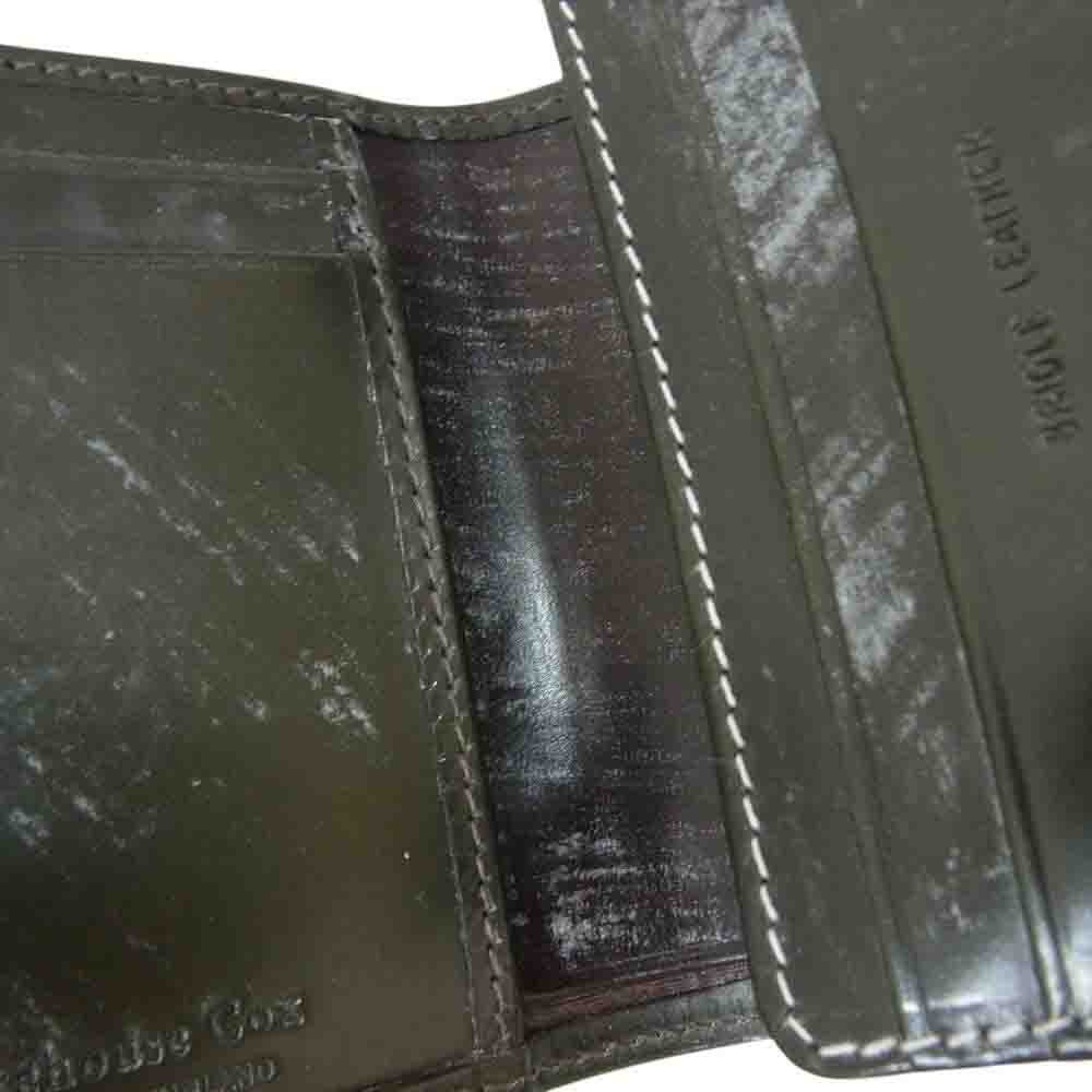 WHITE HOUSE COX ホワイトハウスコックス S1975HL COMPACT WALLET BRIDLE コンパクト ウォレット ブライドルレザー グリーン系【新古品】【未使用】【中古】