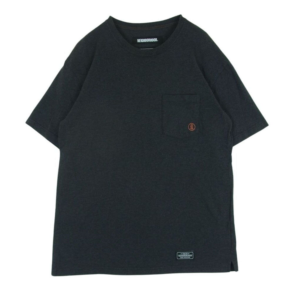 NEIGHBORHOOD ネイバーフッド 19AW 192ATNH-CSM02 THE WAY LIFE GOSE ワンポイント ロゴ ポケット 半袖 Tシャツ ダークグレー系 L【中古】