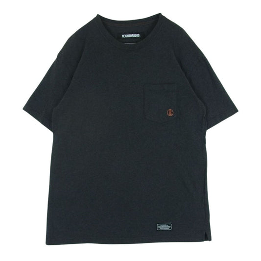 NEIGHBORHOOD ネイバーフッド 19AW 192ATNH-CSM02 THE WAY LIFE GOSE ワンポイント ロゴ ポケット 半袖 Tシャツ ダークグレー系 L【中古】