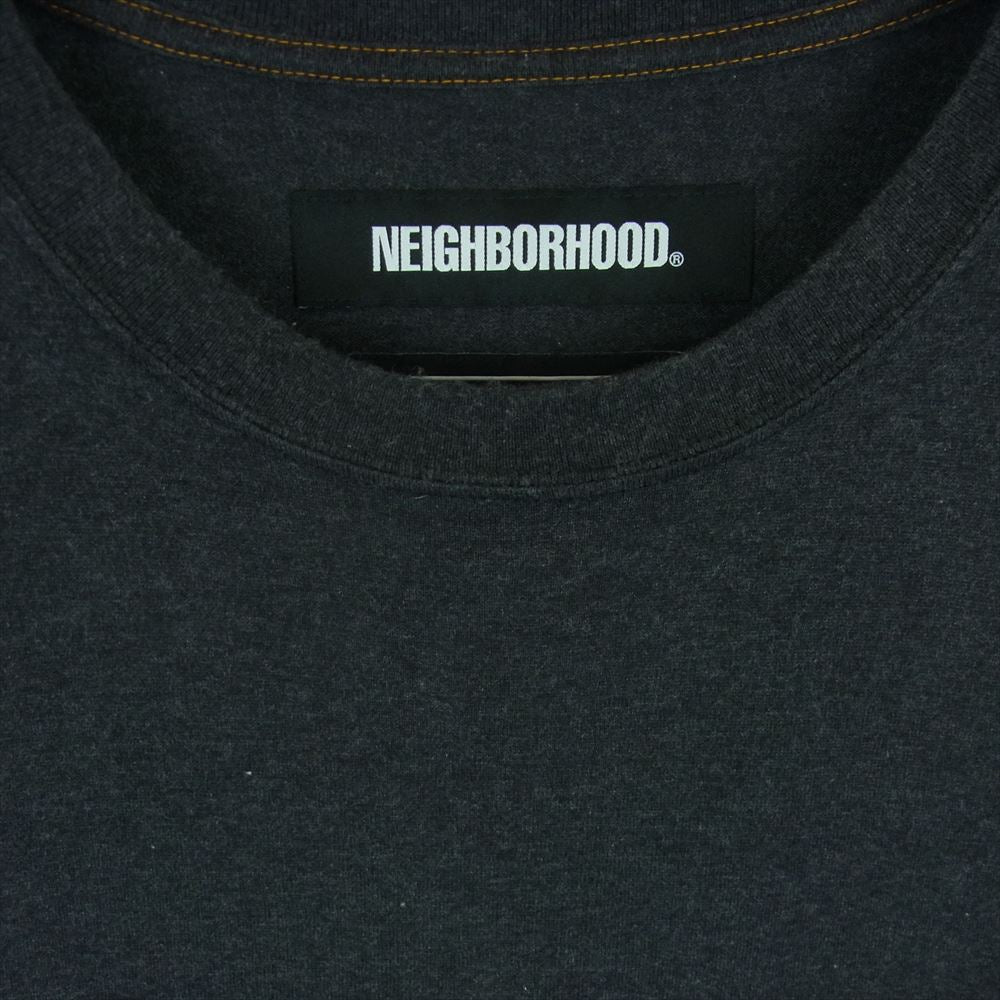 NEIGHBORHOOD ネイバーフッド 19AW 192ATNH-CSM02 THE WAY LIFE GOSE ワンポイント ロゴ ポケット 半袖 Tシャツ ダークグレー系 L【中古】