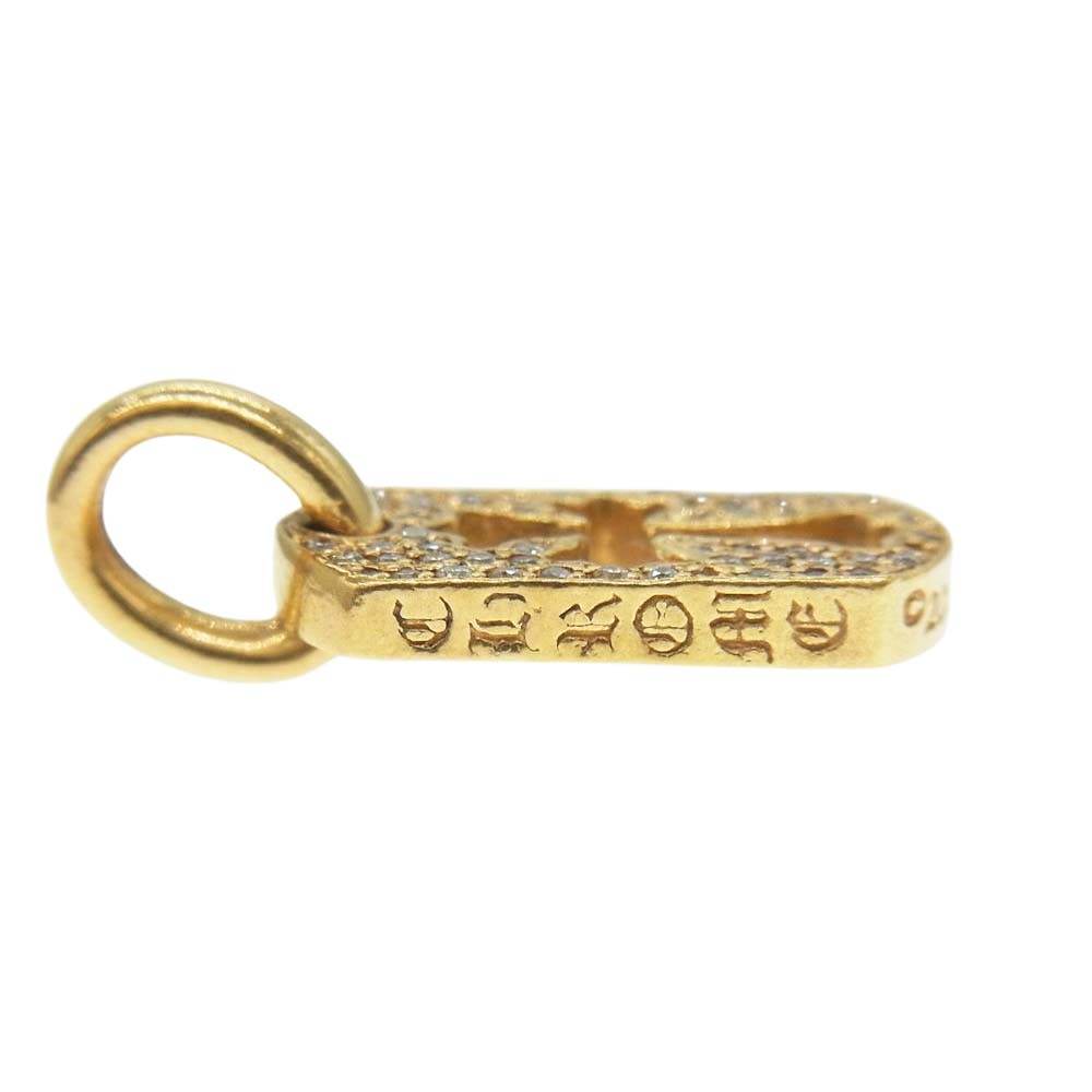 CHROME HEARTS クロムハーツ（原本無） 22K DT TNY CO CRS P D タイニー カットアウト クロス ドッグタグ PAVE パヴェダイヤ【中古】