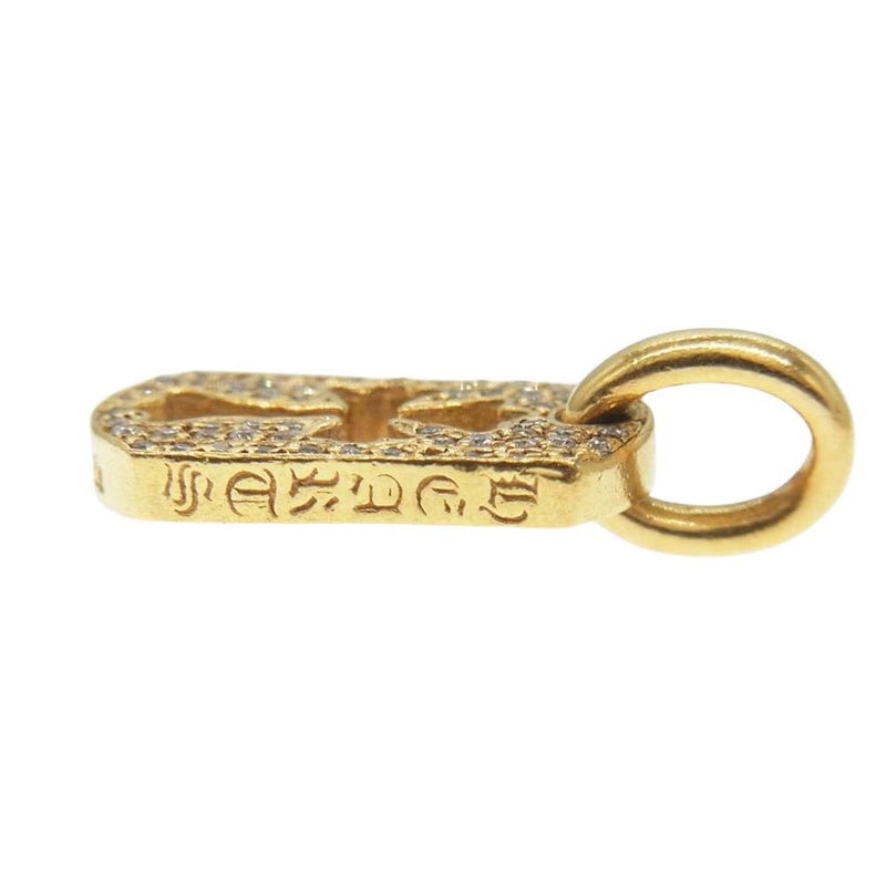 CHROME HEARTS クロムハーツ（原本無） 22K DT TNY CO CRS P D タイニー カットアウト クロス ドッグタグ PAVE パヴェダイヤ【中古】