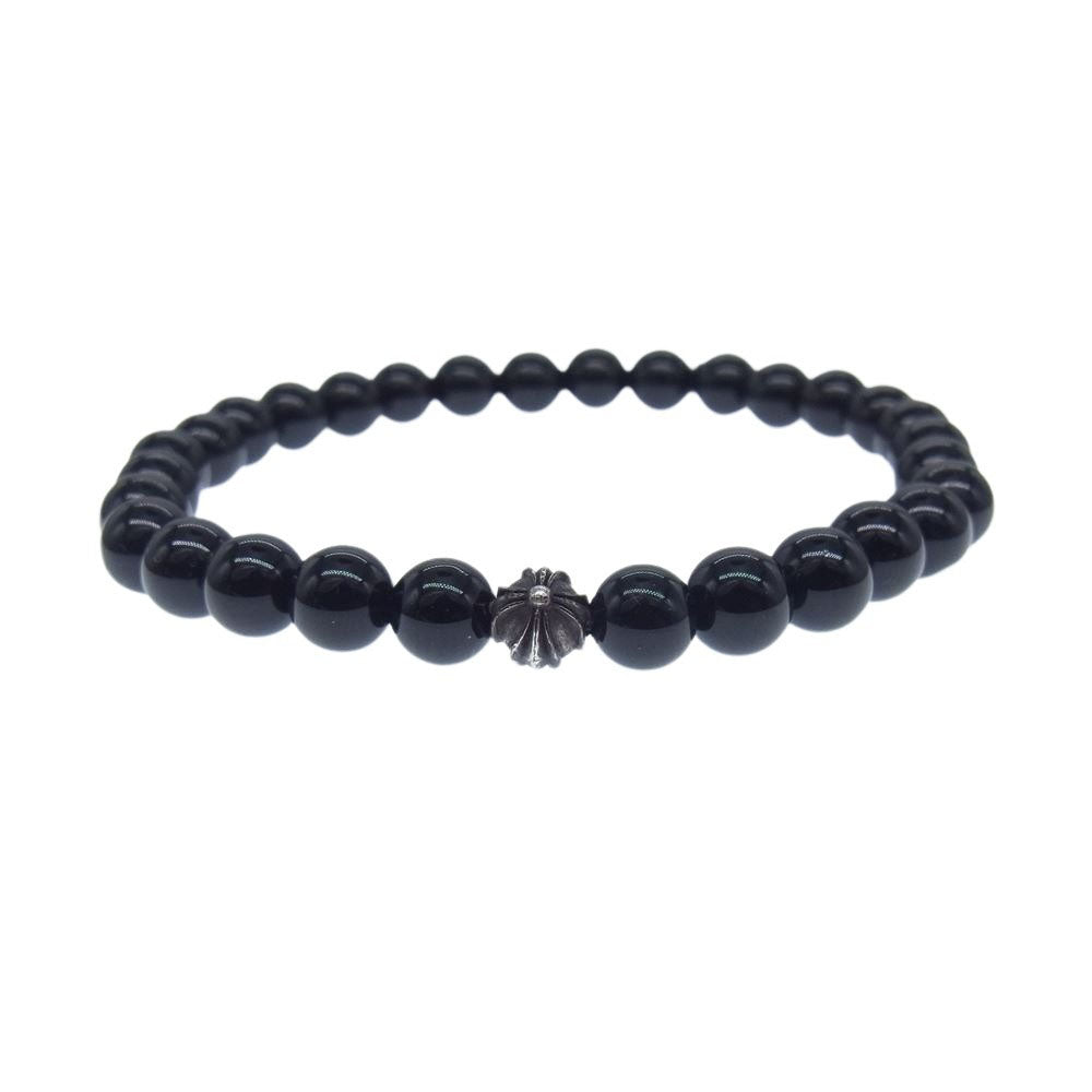 CHROME HEARTS クロムハーツ（原本無） BEAD 6ｍｍ ビーズ ブレスレット ブラック系【中古】