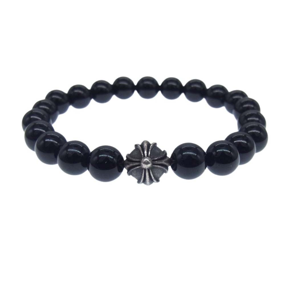 CHROME HEARTS クロムハーツ（原本無） BEAD 8ｍｍ ビーズ ブレスレット ブラック系【中古】