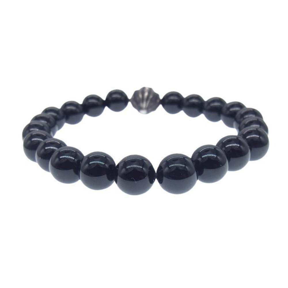 CHROME HEARTS クロムハーツ（原本無） BEAD 8ｍｍ ビーズ ブレスレット ブラック系【中古】