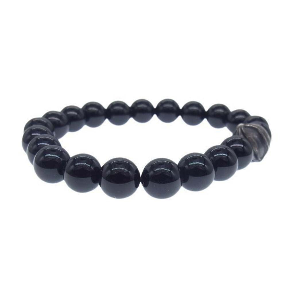 CHROME HEARTS クロムハーツ（原本無） BEAD 8ｍｍ ビーズ ブレスレット ブラック系【中古】