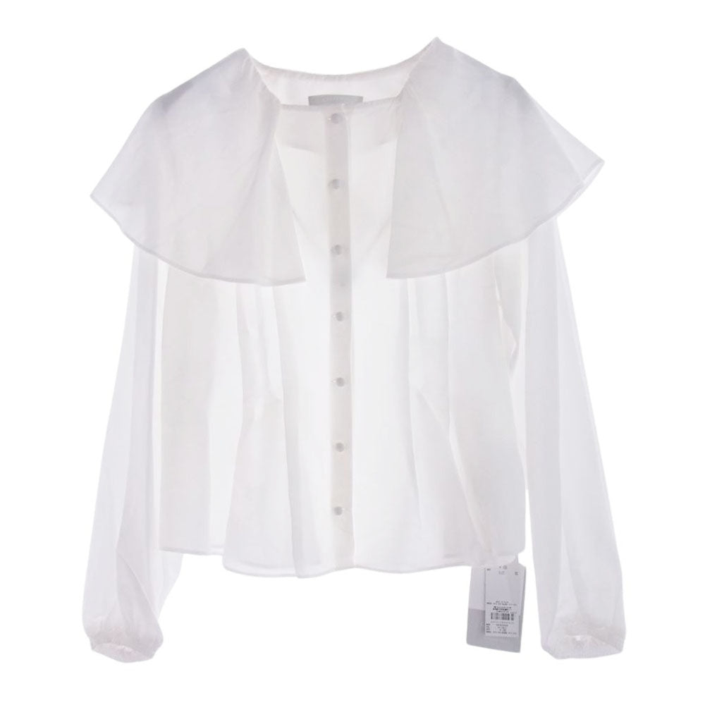 セルフォード CWFB234065 Square Neck Tuck Blouse スクエアネック タックブラウス ホワイト系 38【新古品】【未使用】【中古】