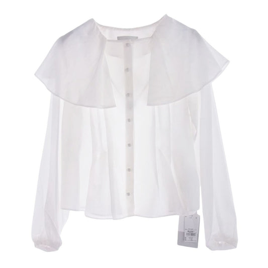 セルフォード CWFB234065 Square Neck Tuck Blouse スクエアネック タックブラウス ホワイト系 38【新古品】【未使用】【中古】