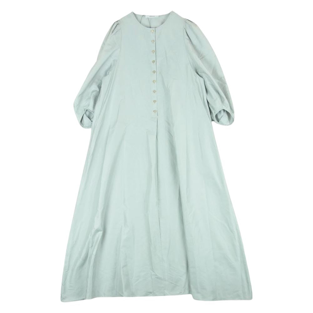 エブール 21AW 3410300263 シルク ロング丈 マキシ丈 七分袖 ドレス ワンピース ライトグレー系 38【中古】