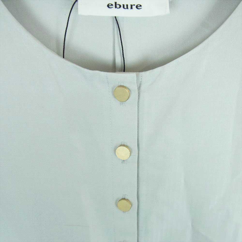 エブール 21AW 3410300263 シルク ロング丈 マキシ丈 七分袖 ドレス ワンピース ライトグレー系 38【中古】