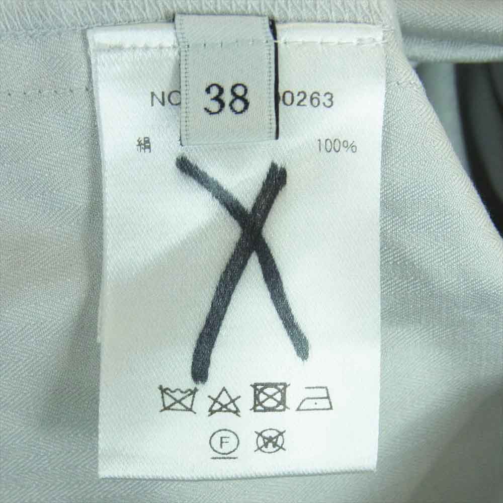エブール 21AW 3410300263 シルク ロング丈 マキシ丈 七分袖 ドレス ワンピース ライトグレー系 38【中古】