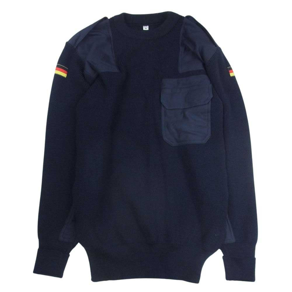 ドイツ軍 ミリタリー コマンド セーター ニット ネイビー系 48【中古】