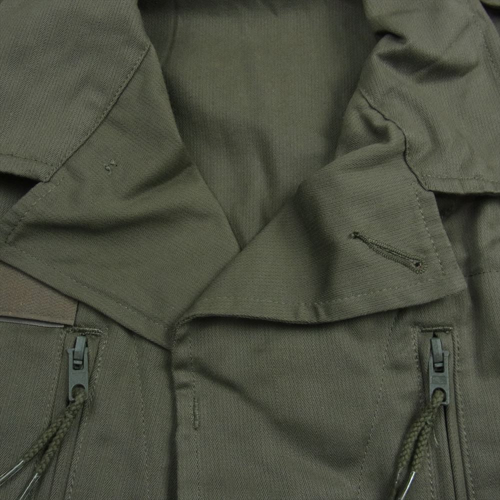 フランス軍 104C ヘリンボーン F1 ミリタリー ジャケット カーキ系【中古】