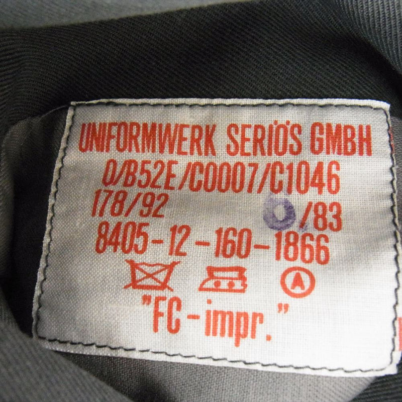 ミリタリー 8405-12-160-1866 ユーロヴィンテージ Uniformwerk Seris GMBH ライナー ベルト付き ロング コート グレー系 25【中古】
