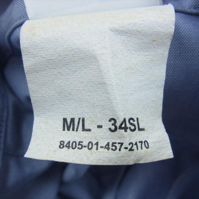 米軍 DSCP製 シャンブレーシャツ ミリタリー 長袖 シャツ ブルー系 M/L【中古】