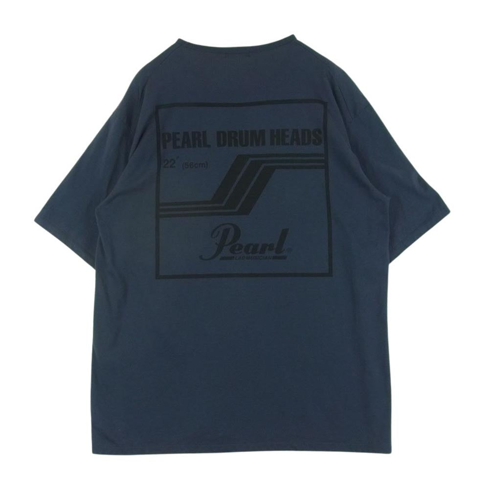 LAD MUSICIAN ラッドミュージシャン 23AW 天竺素材 Pearl BIG T SHIRT 半袖 ビッグ Tシャツ カットソー ネイビー系 46【中古】