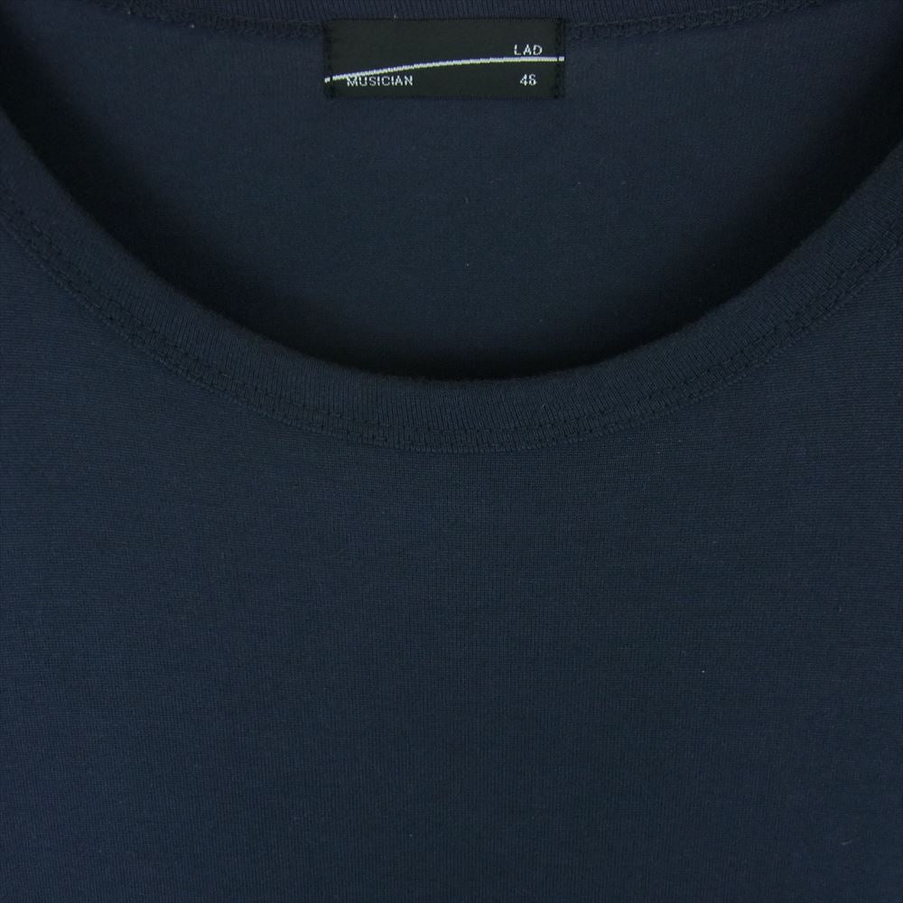 LAD MUSICIAN ラッドミュージシャン 23AW 天竺素材 Pearl BIG T SHIRT 半袖 ビッグ Tシャツ カットソー ネイビー系 46【中古】