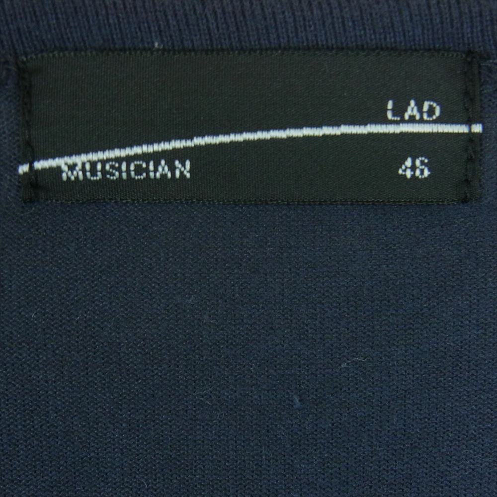 LAD MUSICIAN ラッドミュージシャン 23AW 天竺素材 Pearl BIG T SHIRT 半袖 ビッグ Tシャツ カットソー ネイビー系 46【中古】