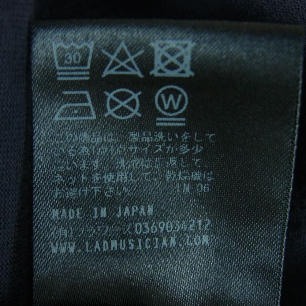 LAD MUSICIAN ラッドミュージシャン 23AW 天竺素材 Pearl BIG T SHIRT 半袖 ビッグ Tシャツ カットソー ネイビー系 46【中古】