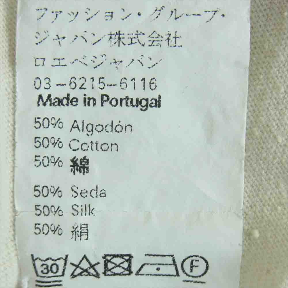 LOEWE ロエベ PAULA'S IBIZA パウラズ イビザ ロゴプリント ネップ加工 半袖 Tシャツ オフホワイト系 M【中古】