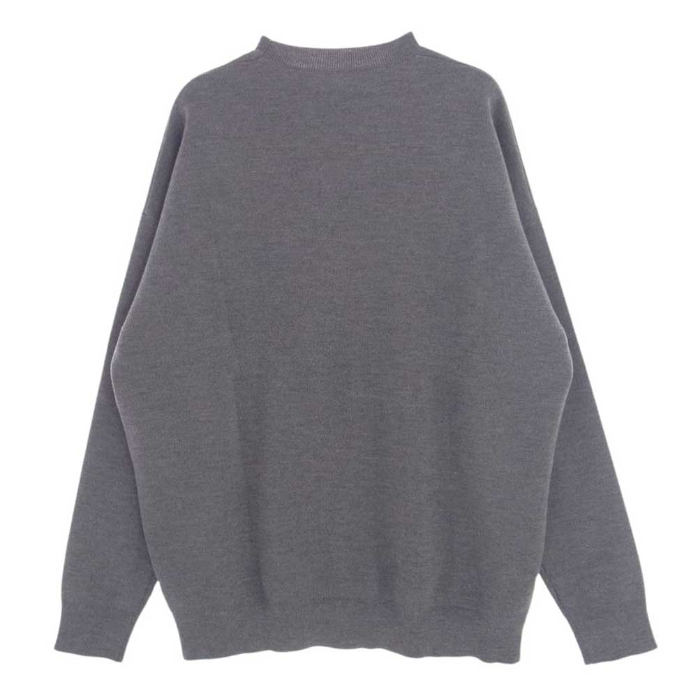 LOEWE ロエベ 23AW ハート クルーネック ニット トレーナー セーター グレー系 M【美品】【中古】