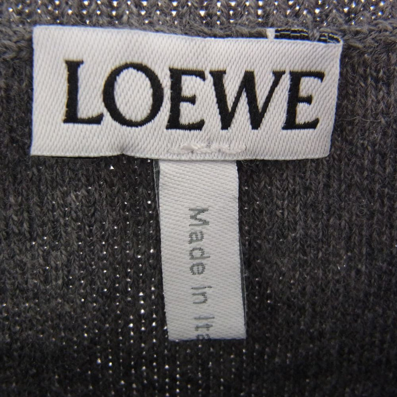 LOEWE ロエベ 23AW ハート クルーネック ニット トレーナー セーター グレー系 M【美品】【中古】