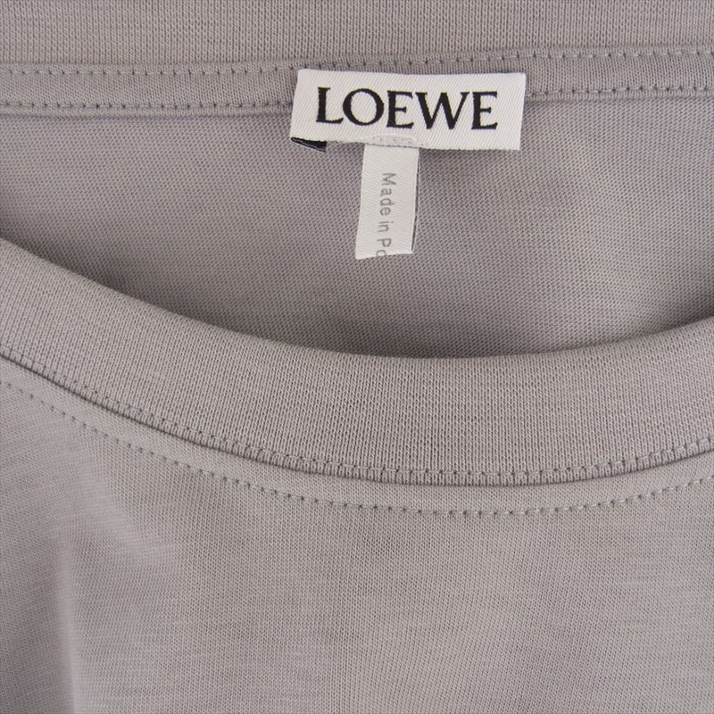 LOEWE ロエベ 24SS リラックス フィット Tシャツ ポケット アナグラム ロゴ 刺繍 グレー系 L【新古品】【未使用】【中古】