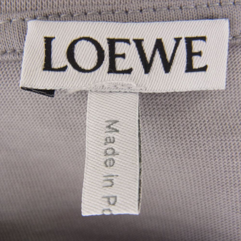 LOEWE ロエベ 24SS リラックス フィット Tシャツ ポケット アナグラム ロゴ 刺繍 グレー系 L【新古品】【未使用】【中古】